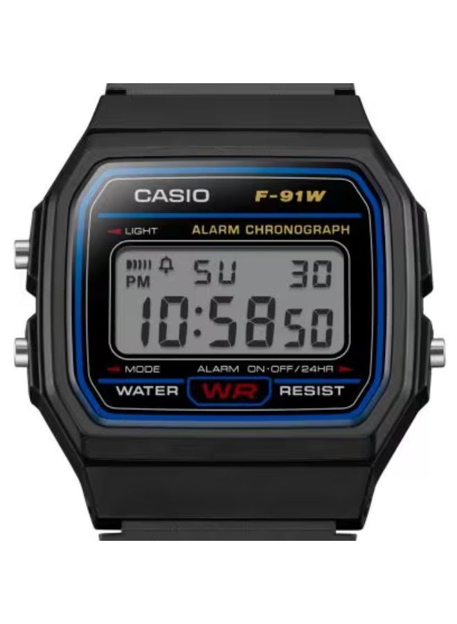 CASIO F-91W-1DG Unisex Digital Sports Watch – Resin Band, LED Light - Image 2